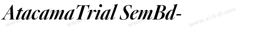 AtacamaTrial SemBd字体转换
